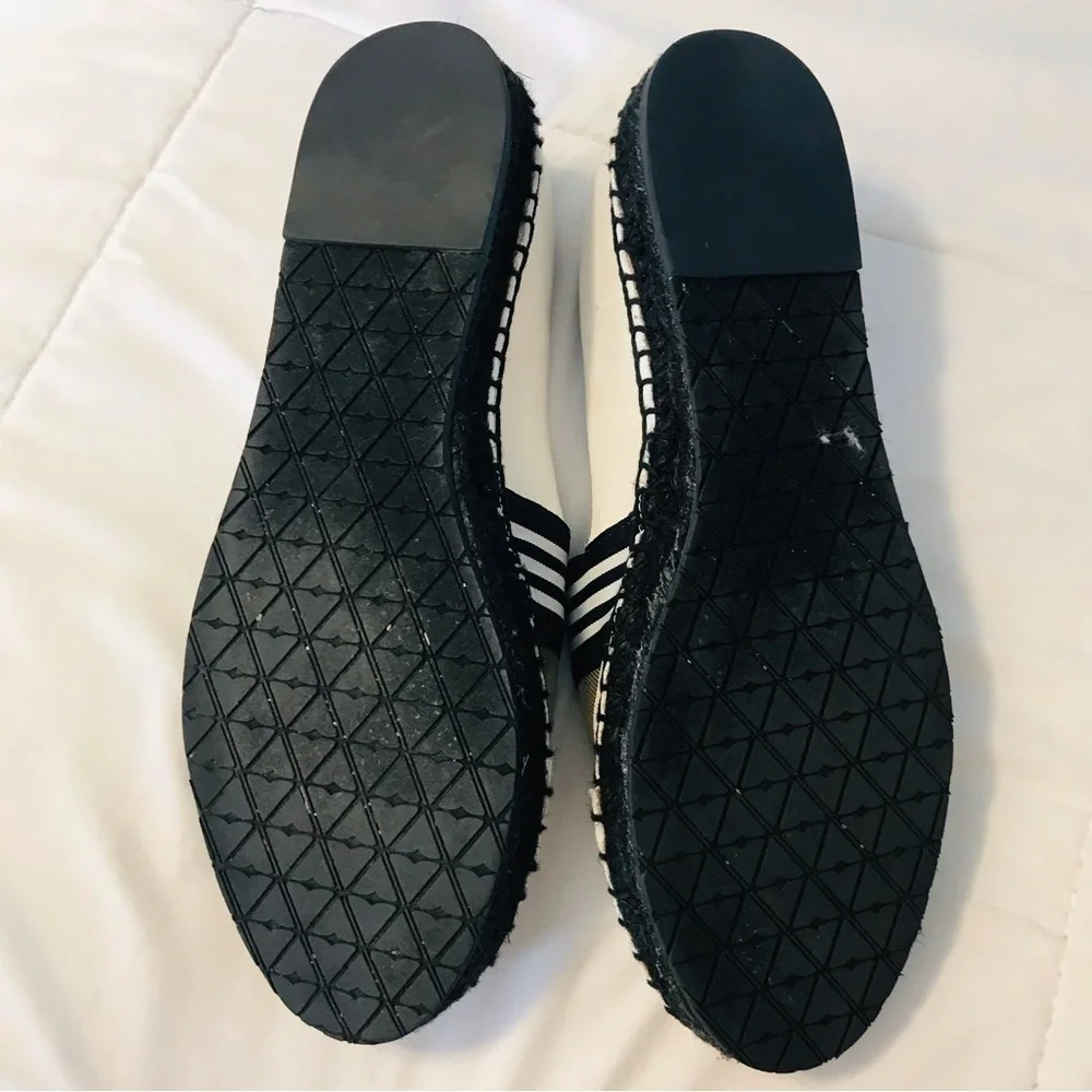ZAC POSEN Vida Espadrille White Black Womens Woven Slip On Shoes Size 7